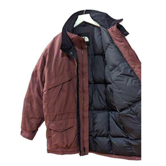 The North Face Vintage 90's Goose Down Insulated Men's Burgundy Jacket Men's L - Picture 5 of 8